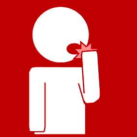 put something into the mouth